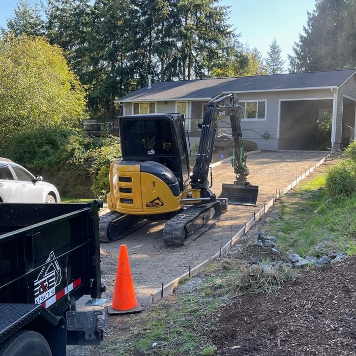 Concrete driveway preparation