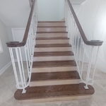 Stairs that where re stained and finished