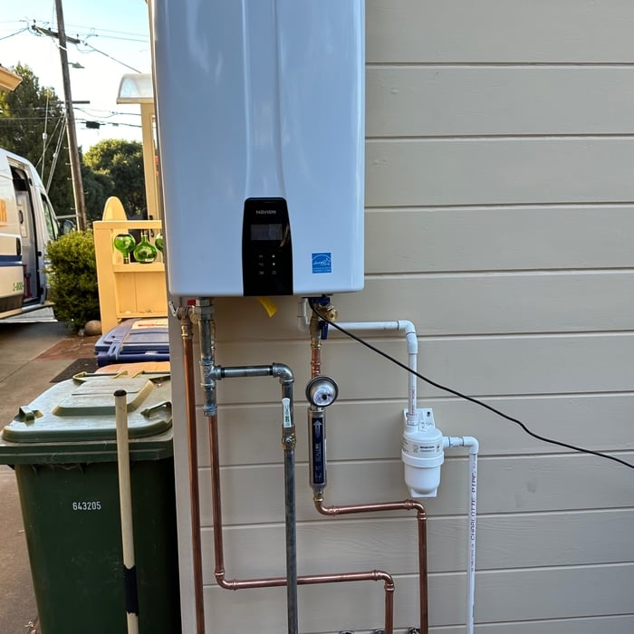 Tankless water heater installation