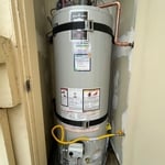 New traditional water heater install