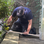 Cutting replacement trim.