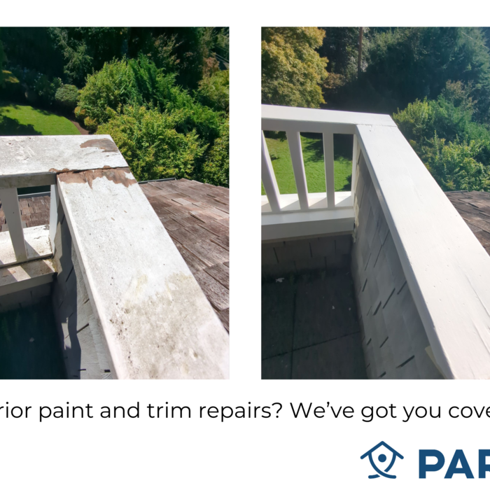 Repair and repaint decks and railings.