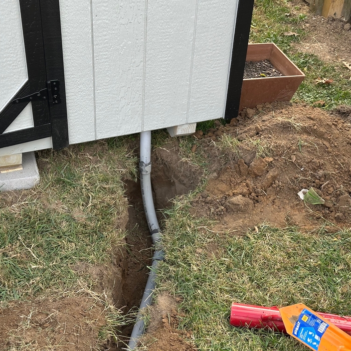 Shed sub-panel install