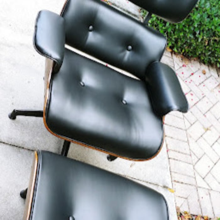 Matching chair and ottoman