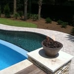 Gas Fire Pit Pool Accent