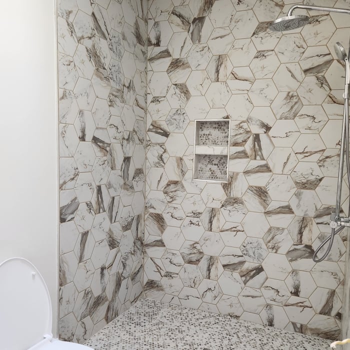 Tile shower