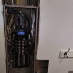 Yikes!! First you have to replace your whole electrical box, now you got this huge hole in your wall....what do you do?? Electrician's don't patch holes in walls.....