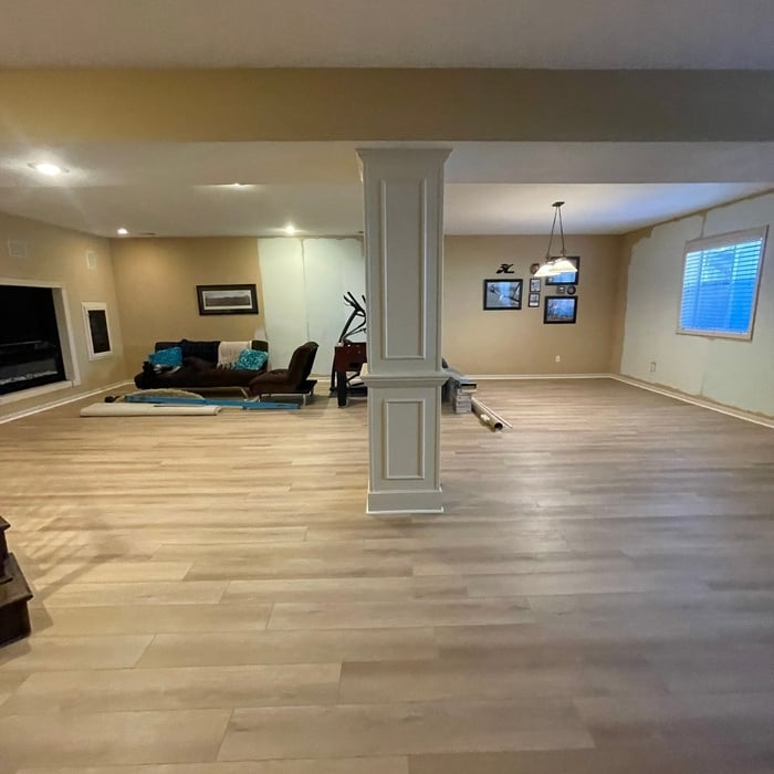 Luxury Vinyl Plank (LVP) in Basement