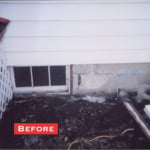 This homeowner wanted to replace the window and needed to repair the cracked and crumbling foundation.