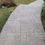 Removed and replaced front walkway with stamped concrete in Sandpoint Country Club, Seattle