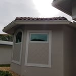 Front left of entry