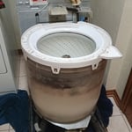 Had to remove shell of washer