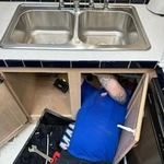 Installation of new kitchen sink.