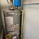 New gas water heater install per code.