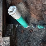Sewer clean-out install.