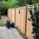In Panel Wood Fence