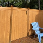 In panel wood fence
