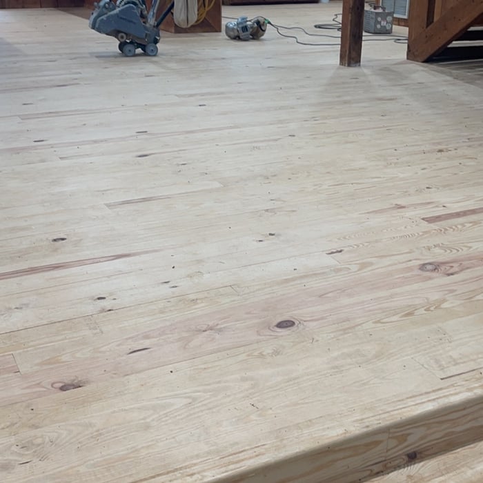 After the install and before the first sanding