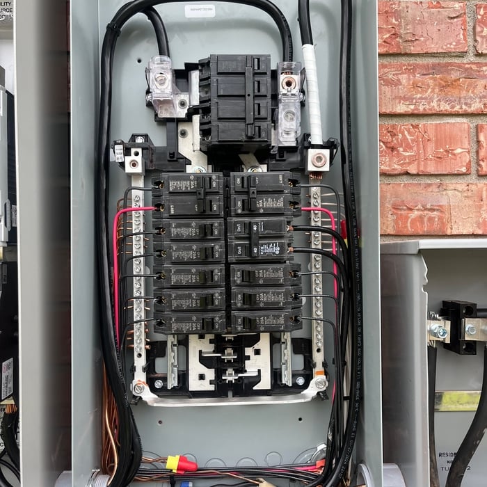 Transfer switch generator install