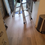 We completed this office remodel with the floor little bit of the bathroom and some ceiling repair