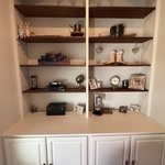 Built-in cabinets and book shelf