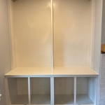 Built-in cabinets and book shelf