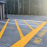 line striping, parking lot striping, parking lot lines, commercial striping, fresh stripes, asphalt striping, pavement marking, parking space lines, handicap parking lines, ADA striping, directional arrows, fire lane striping, curb painting, parking lot maintenance, commercial parking lot, crisp lines, professional striping