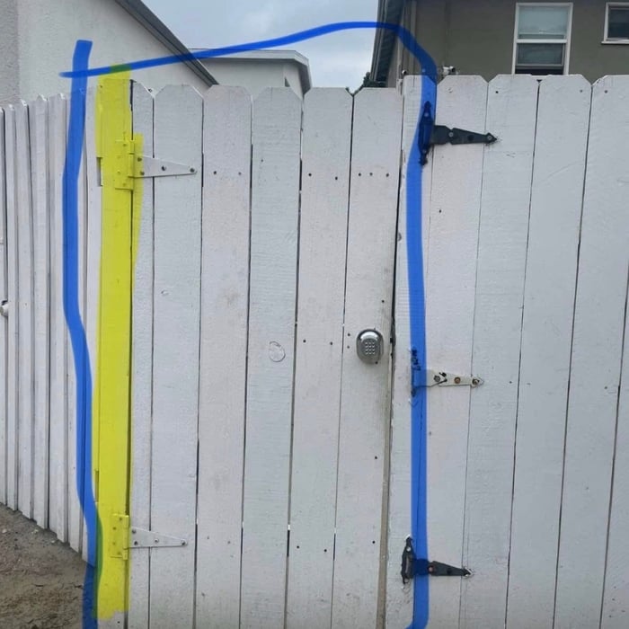 Damaged Gate Post