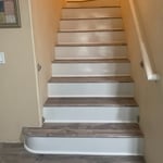 ( after pic ) new vinyl steps install with new white riser and corner rounds