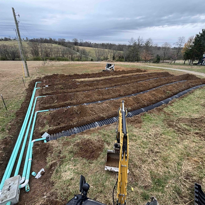 Septic system install