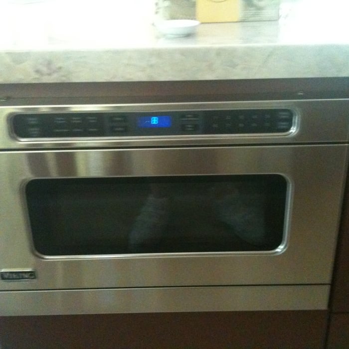 built in micro drawer