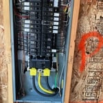 Completion of wiring in the panel.
