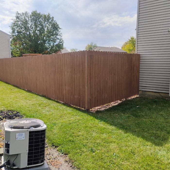 Fence staining
