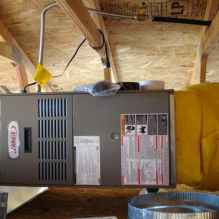 Attic installation in new construction