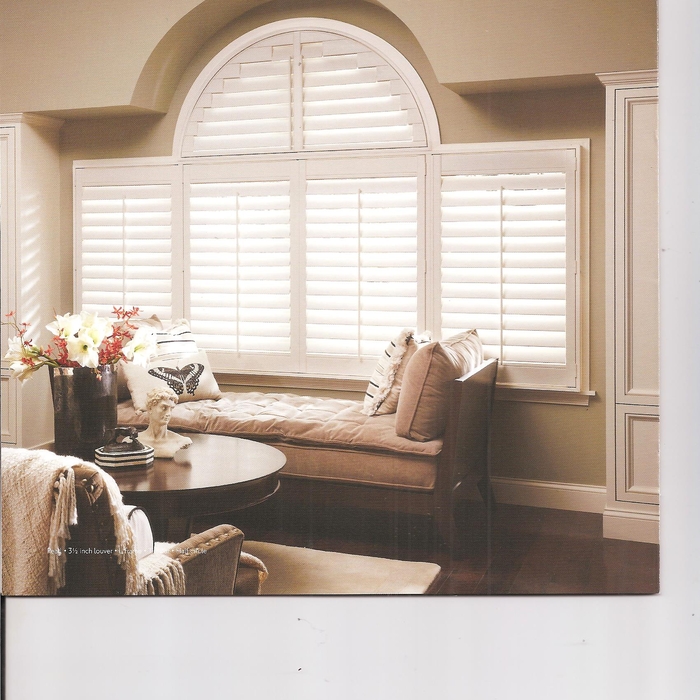Paneled Shutters with Specialty Arch center