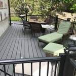 New composite deck in Trex Select Pebble Grey