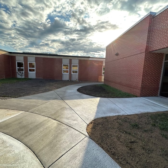 School sidewalk