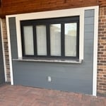 James Hardie Planks Smooth and Straight-Edge Shingles in Gray
