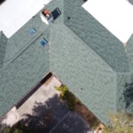 Green shingle roof