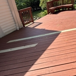 Deck repair and staining