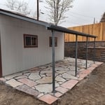 Retaining walls, flagstone, and concrete