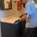 Bathroom sink installation