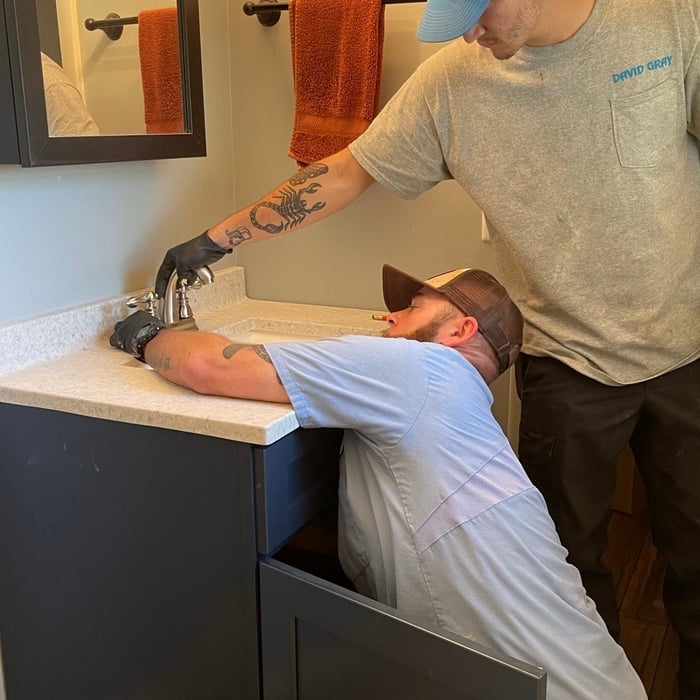 Bathroom sink installation