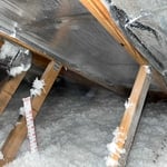 Attic blown insulation