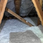 Attic blown insulation