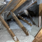 Attic blown insulation