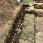 Gas and water line relocation