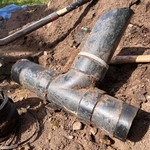 Under house drainage system installation