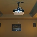 Mounted Epson projector.
