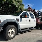 Our machinery is the size of a typical FPL Pickup truck with enough power to dig deep wells and provide sufficient water
